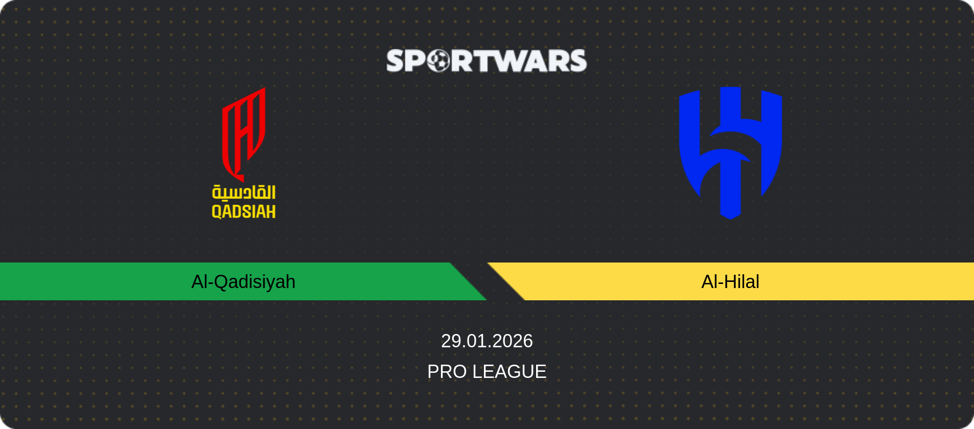 Match prediction Al-Qadisiyah — Al-Hilal, Pro League, 29.01.2026