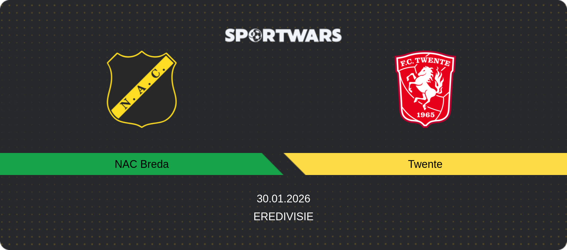 Match prediction NAC Breda — Twente, Eredivisie, 30.01.2026