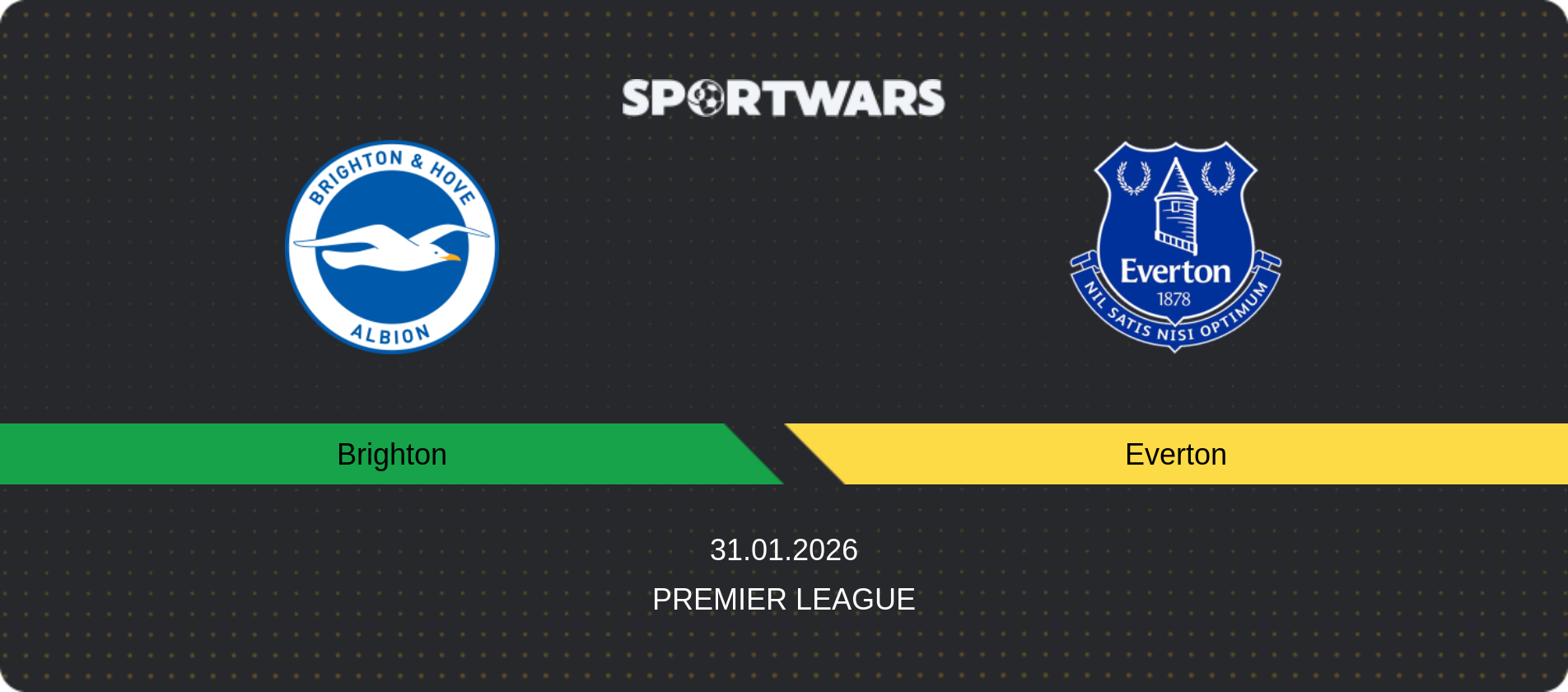 Match prediction Brighton — Everton, Premier League, 31.01.2026