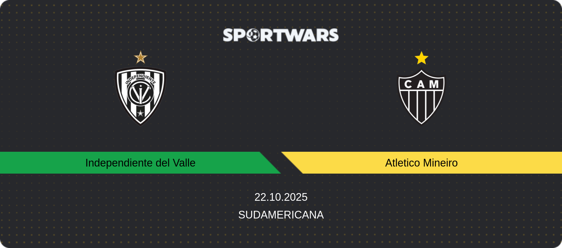 Match prediction Independiente del Valle — Atletico Mineiro, Sudamericana, 22.10.2025