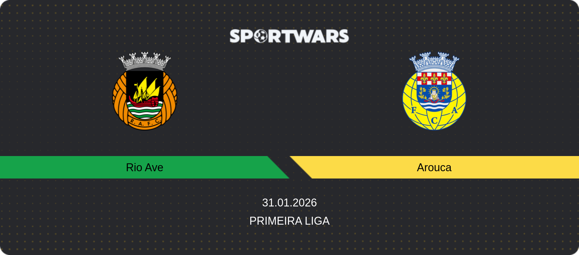 Match prediction Rio Ave — Arouca, Primeira Liga, 31.01.2026