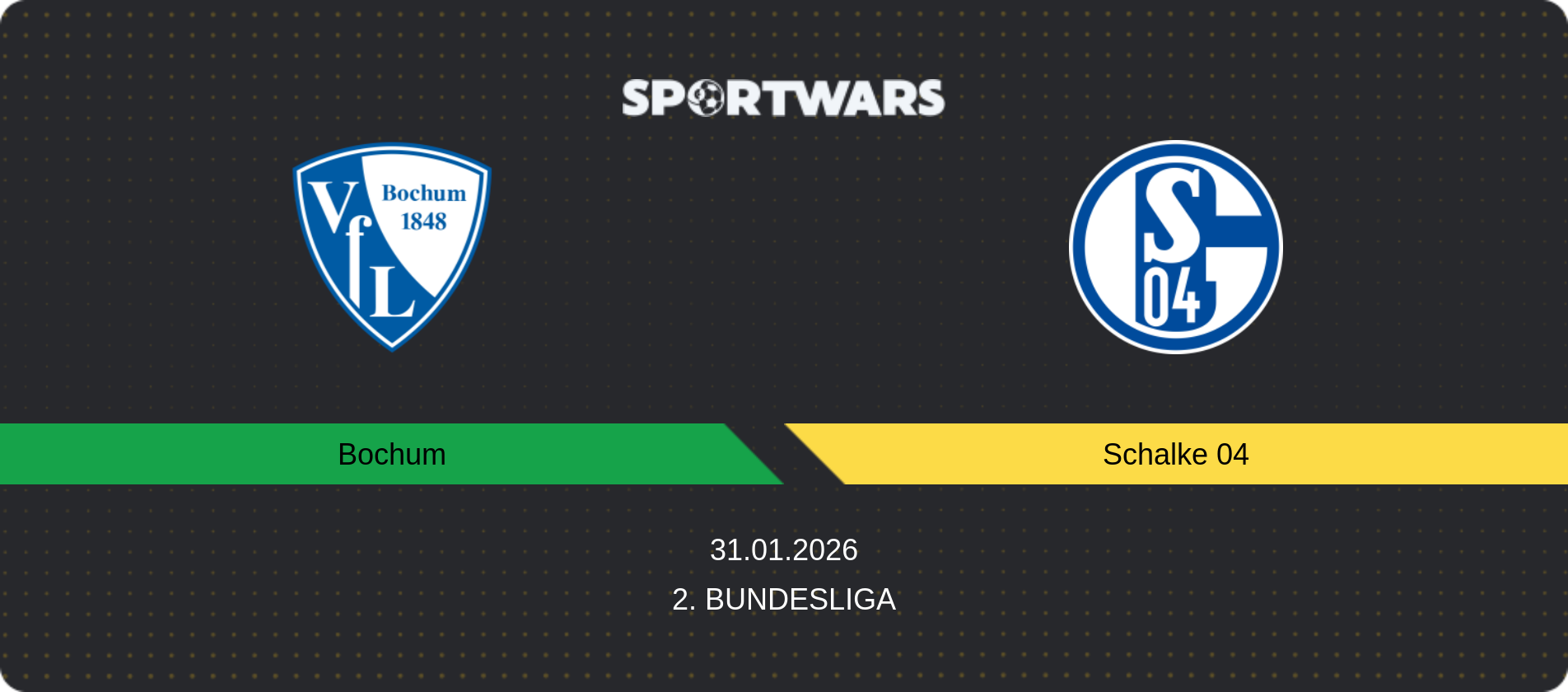 Match prediction Bochum — Schalke 04, 2. Bundesliga, 31.01.2026