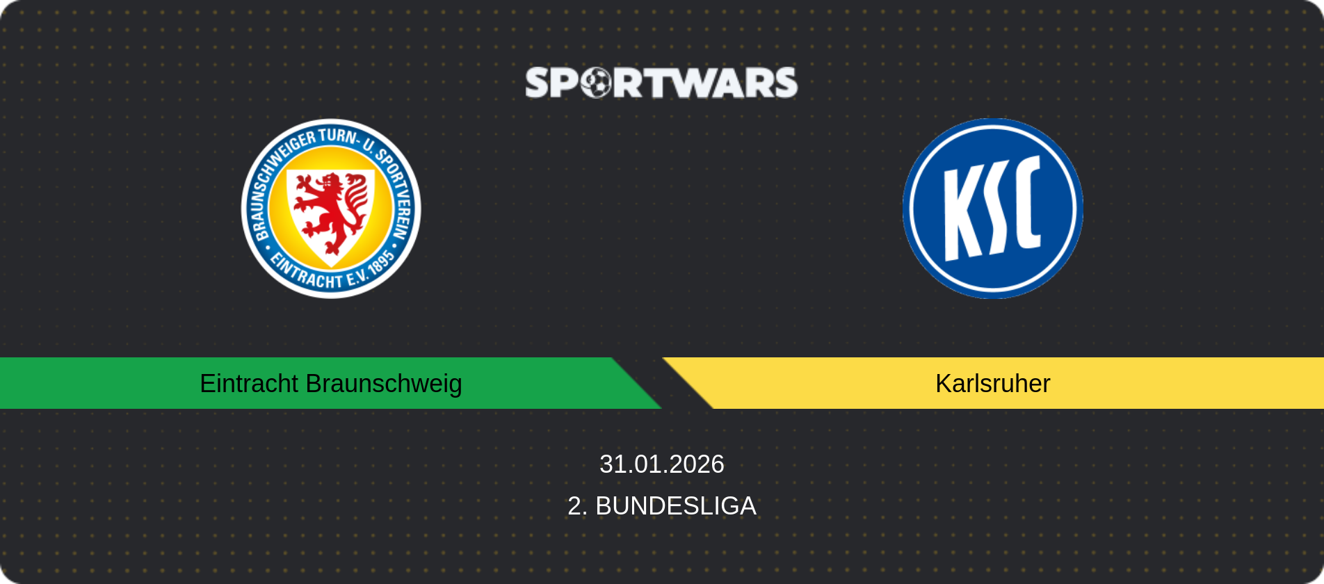 Match prediction Eintracht Braunschweig — Karlsruher, 2. Bundesliga, 31.01.2026