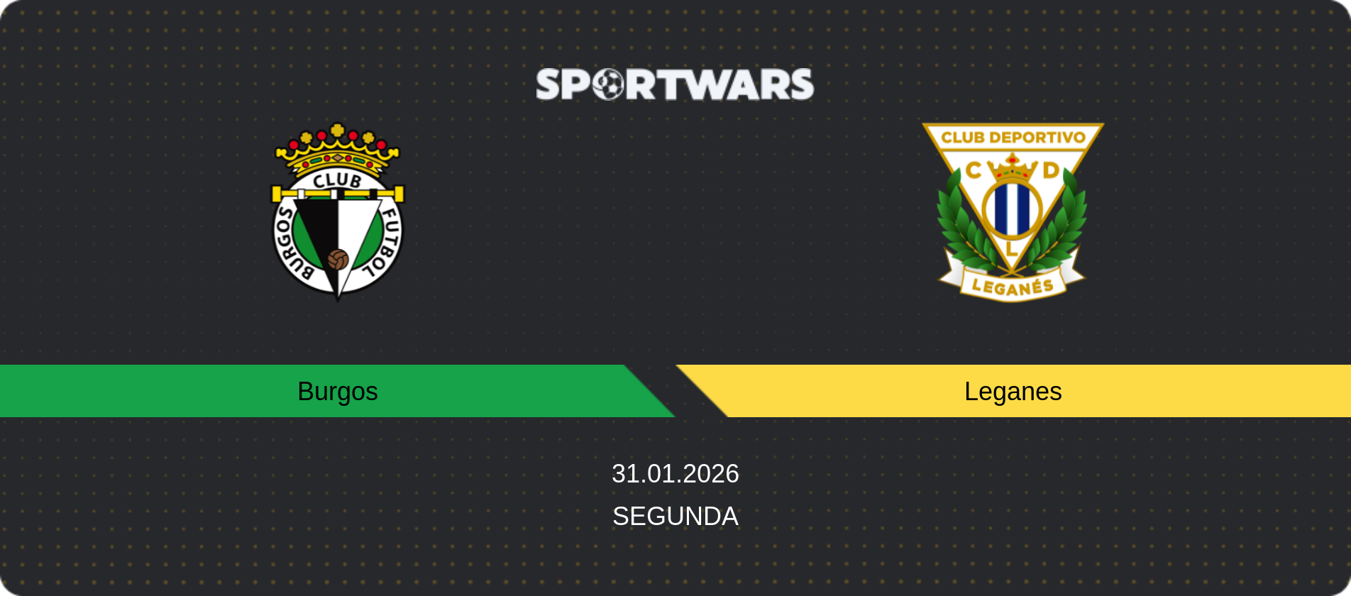 Match prediction Burgos — Leganes, Segunda, 31.01.2026
