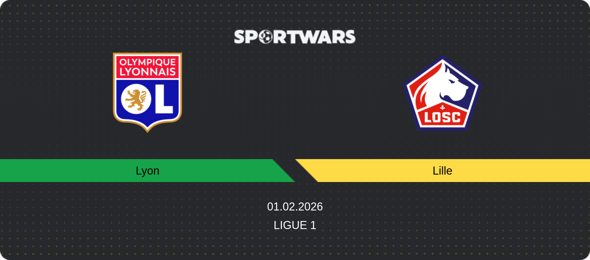 Match prediction Lyon — Lille, Ligue 1, 01.02.2026