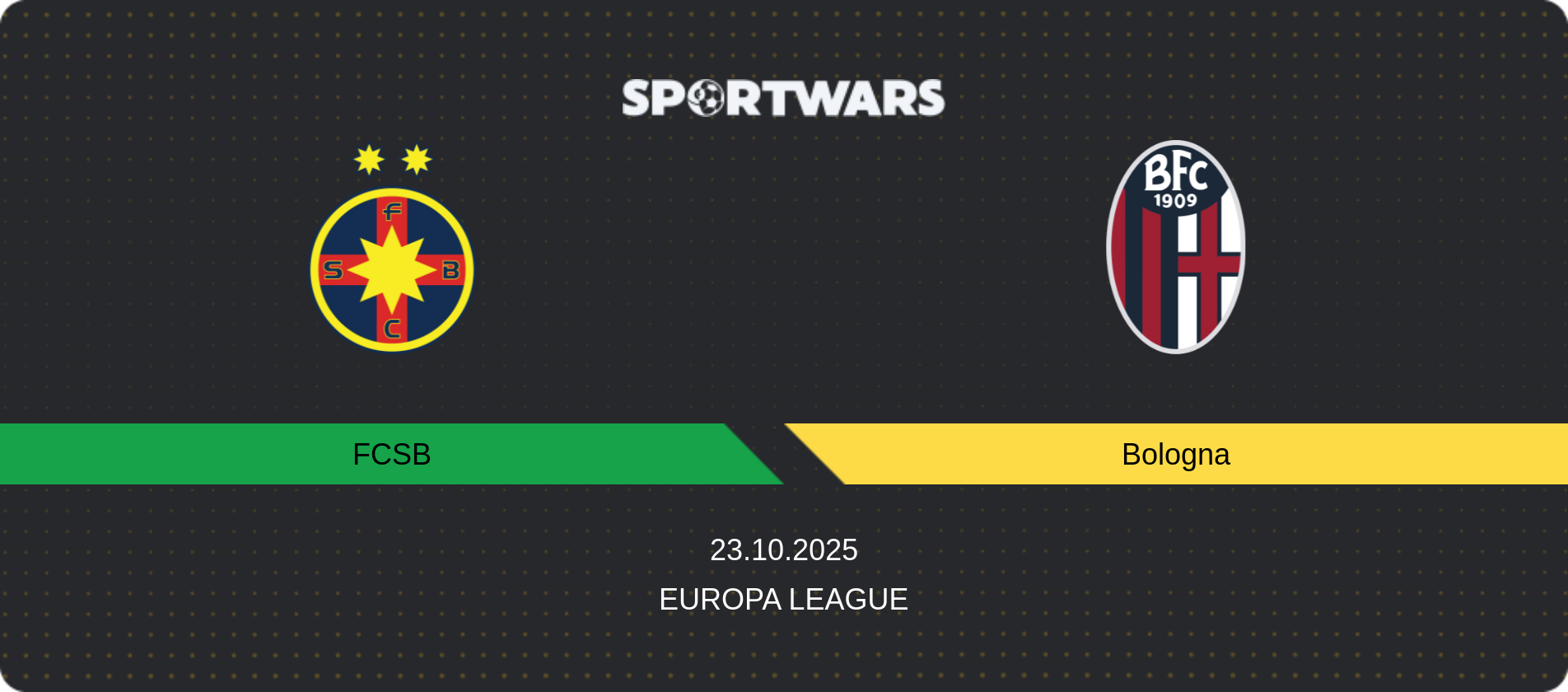 Match prediction FCSB — Bologna, Europa League, 23.10.2025
