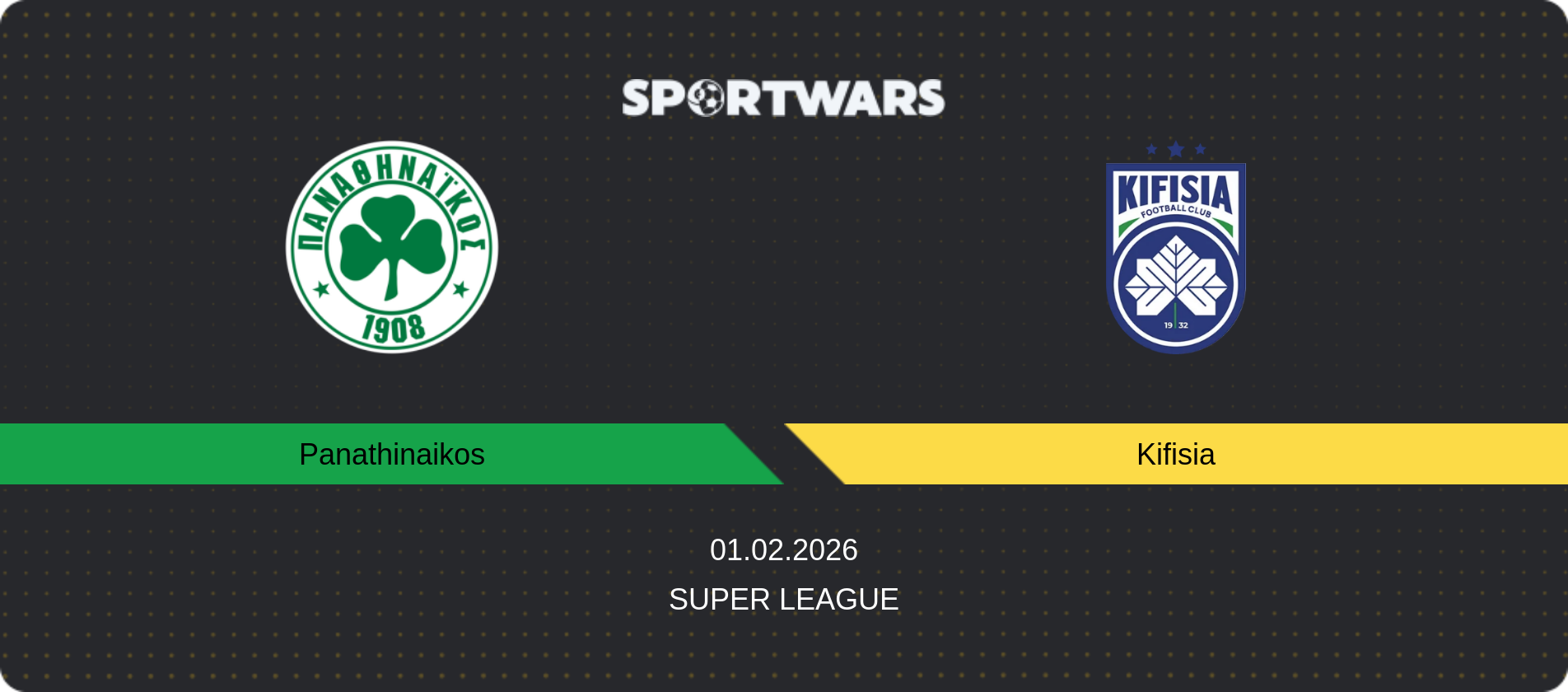 Match prediction Panathinaikos — Kifisia, Super League, 01.02.2026