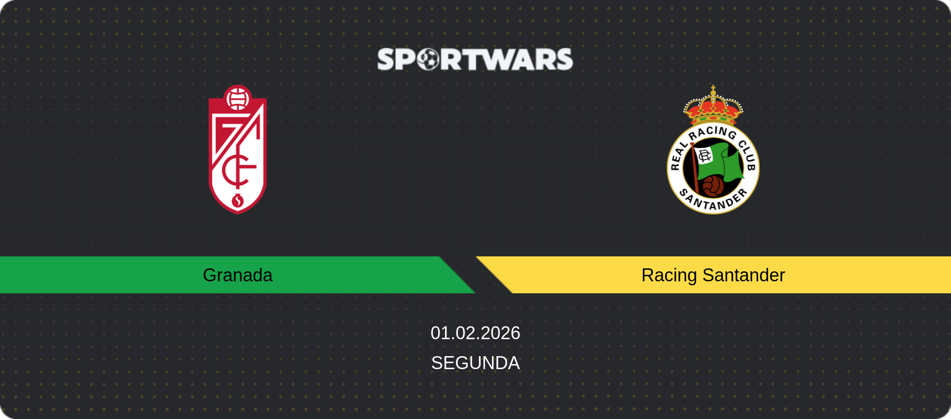 Match prediction Granada — Racing Santander, Segunda, 01.02.2026