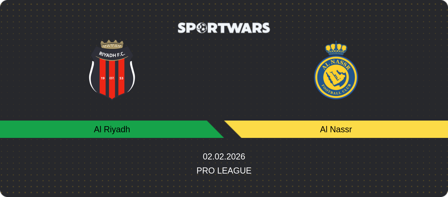 Match prediction Al Riyadh — Al Nassr, Pro League, 02.02.2026