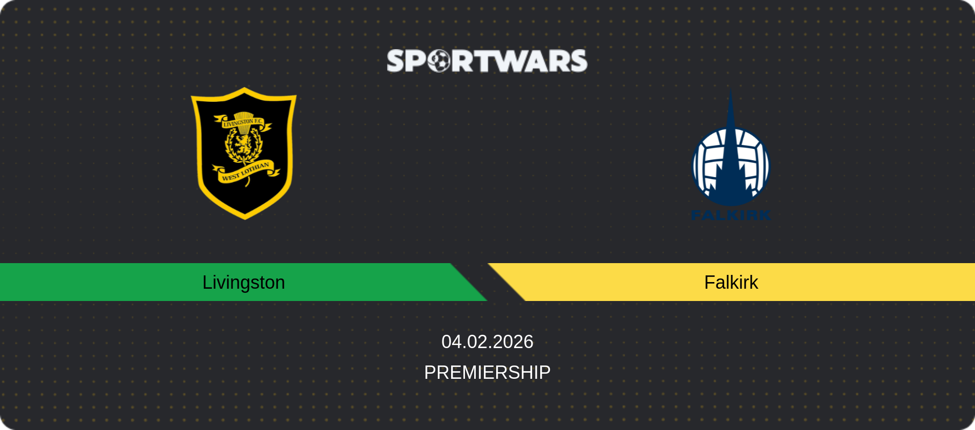 Match prediction Livingston — Falkirk, Premiership, 04.02.2026