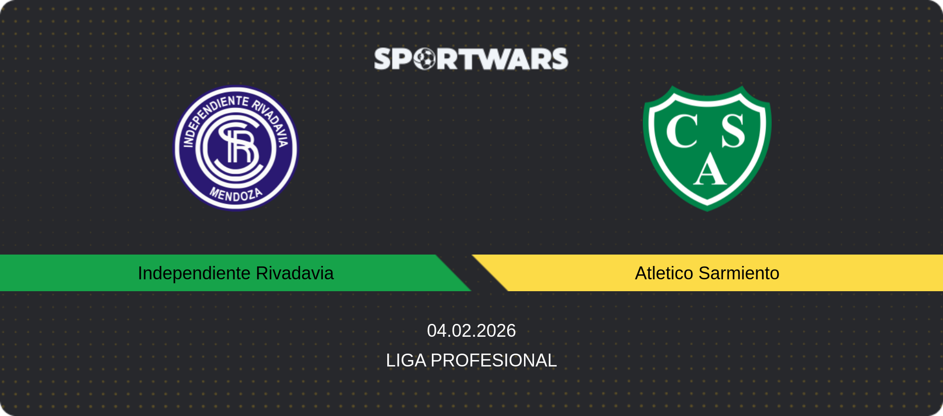 Match prediction Independiente Rivadavia — Atletico Sarmiento, Liga Profesional, 04.02.2026