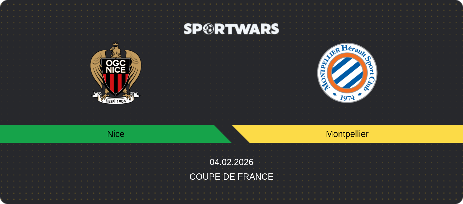 Match prediction Nice — Montpellier, Coupe de France, 04.02.2026