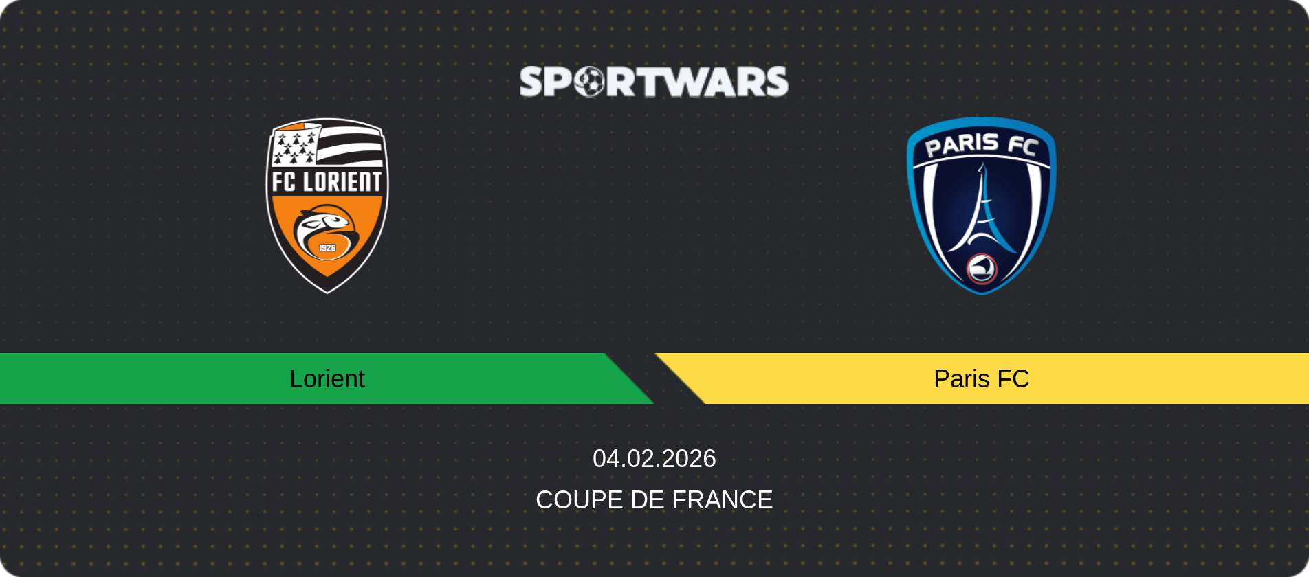 Match prediction Lorient — Paris FC, Coupe de France, 04.02.2026