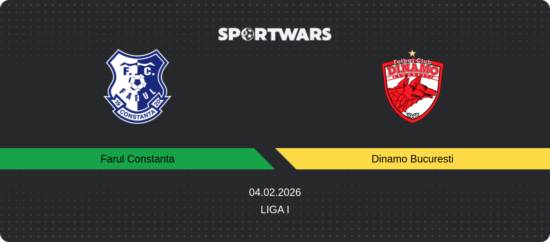 Match prediction Farul Constanta — Dinamo Bucuresti, Liga I, 04.02.2026