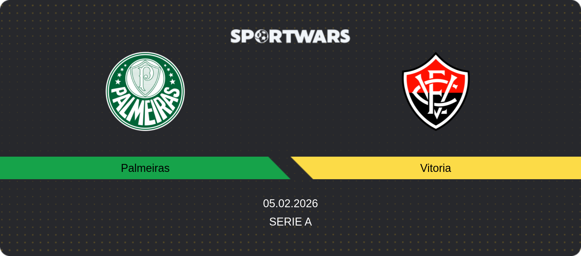 Match prediction Palmeiras — Vitoria, Serie A, 05.02.2026