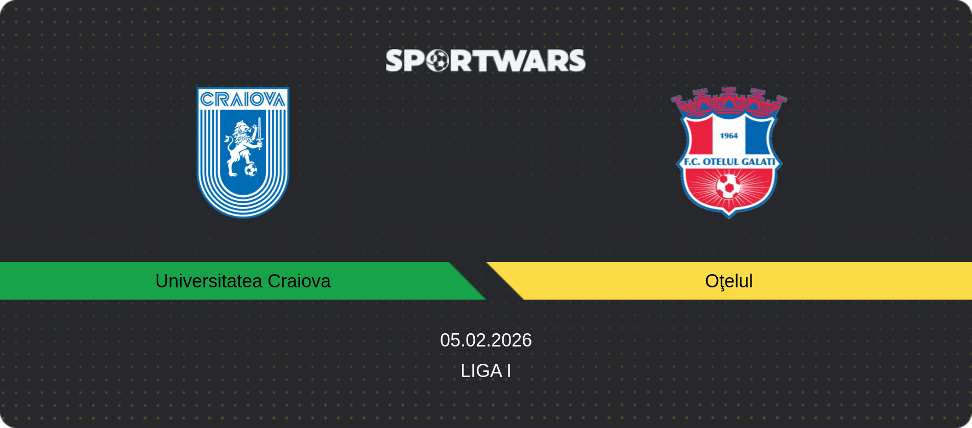 Match prediction Universitatea Craiova — Oţelul, Liga I, 05.02.2026