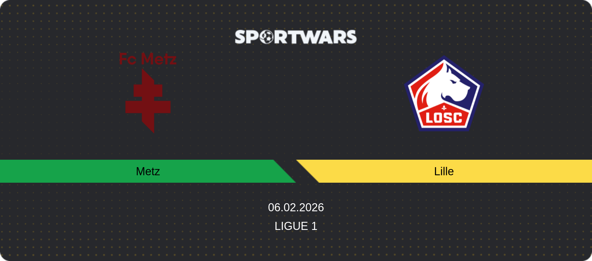 Match prediction Metz — Lille, Ligue 1, 06.02.2026