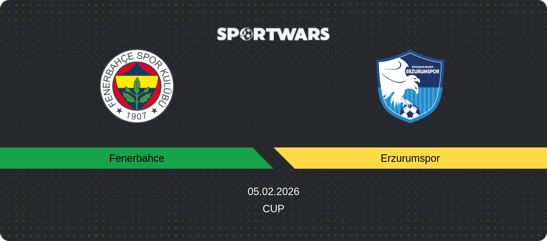 Match prediction Fenerbahce — Erzurumspor, Cup, 05.02.2026
