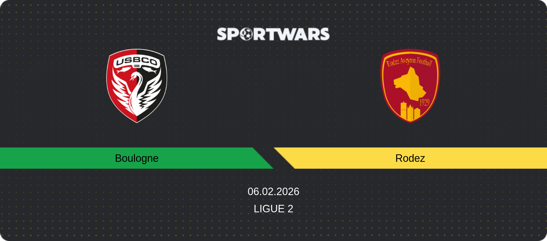 Match prediction Boulogne — Rodez, Ligue 2, 06.02.2026