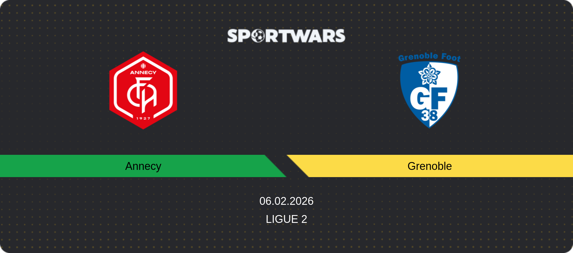 Match prediction Annecy — Grenoble, Ligue 2, 06.02.2026