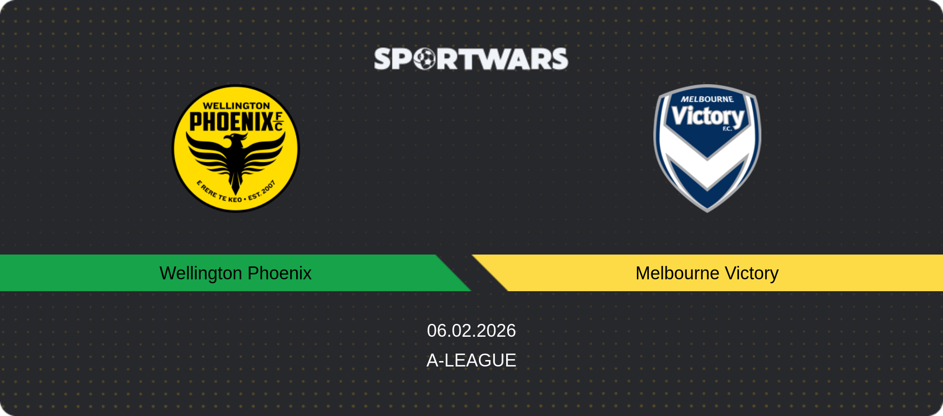 Match prediction Wellington Phoenix — Melbourne Victory, A-League, 06.02.2026