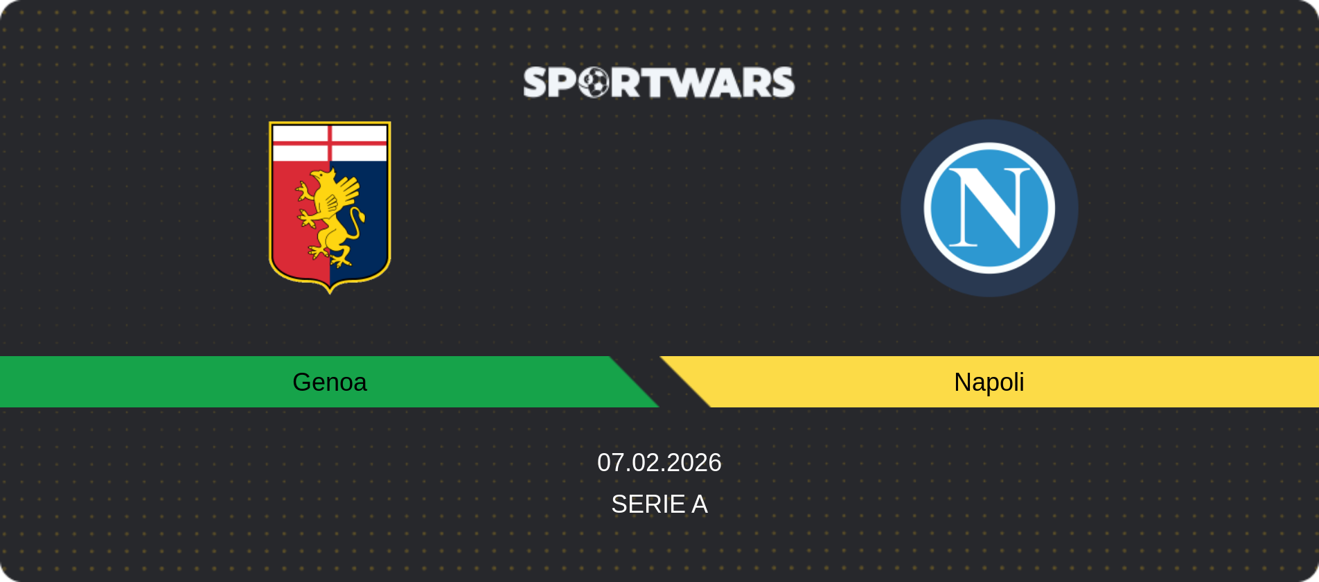 Match prediction Genoa — Napoli, Serie A, 07.02.2026