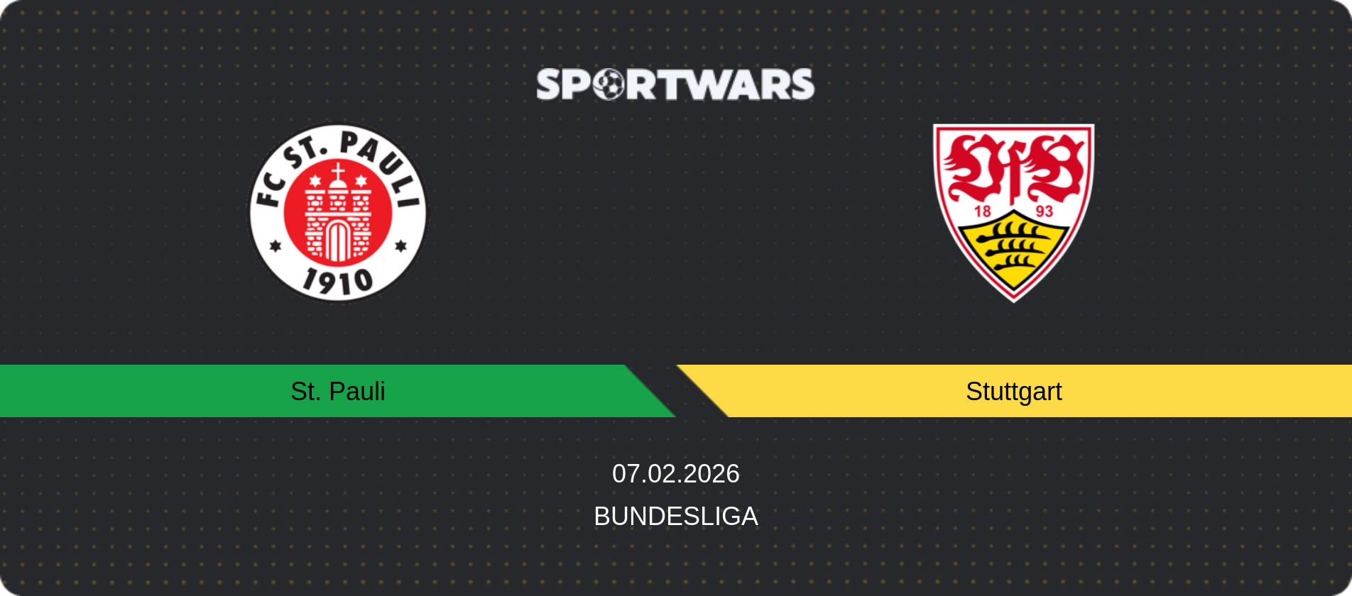 Match prediction St. Pauli — Stuttgart, Bundesliga, 07.02.2026