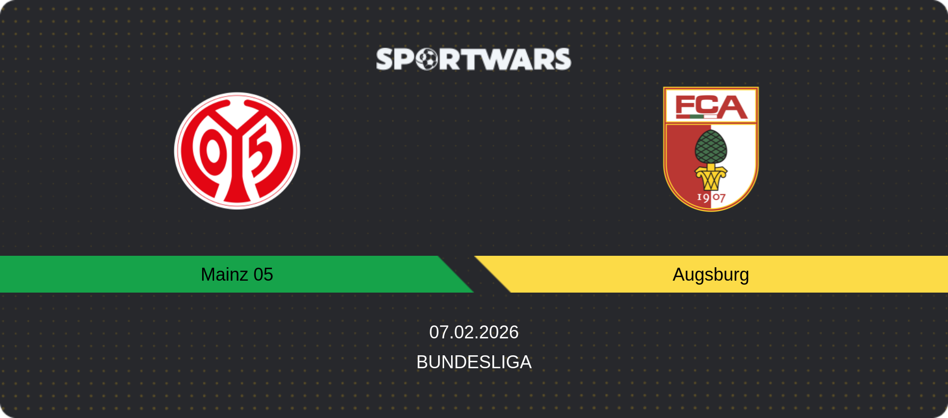 Match prediction Mainz 05 — Augsburg, Bundesliga, 07.02.2026