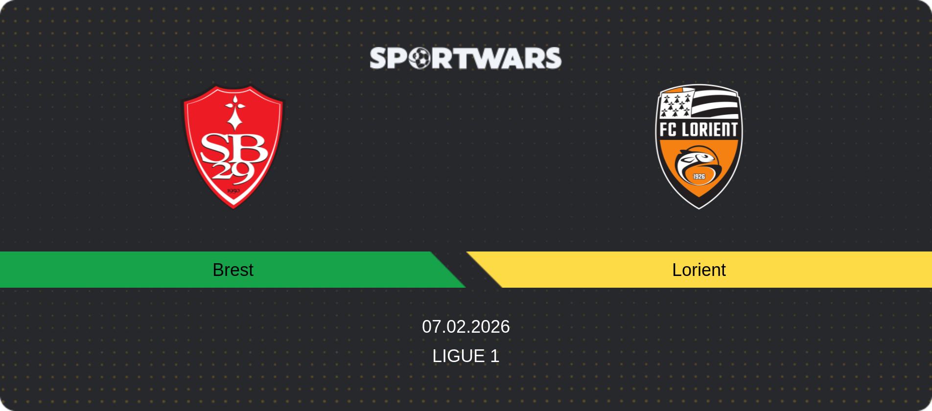 Match prediction Brest — Lorient, Ligue 1, 07.02.2026