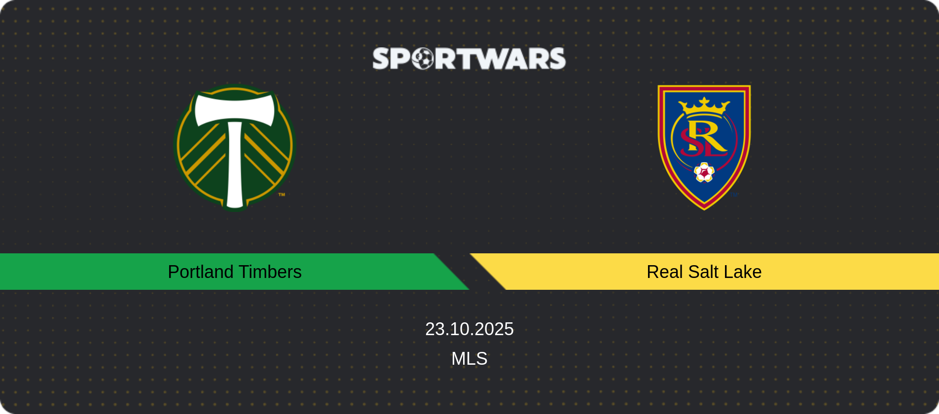Match prediction Portland Timbers — Real Salt Lake, MLS, 23.10.2025