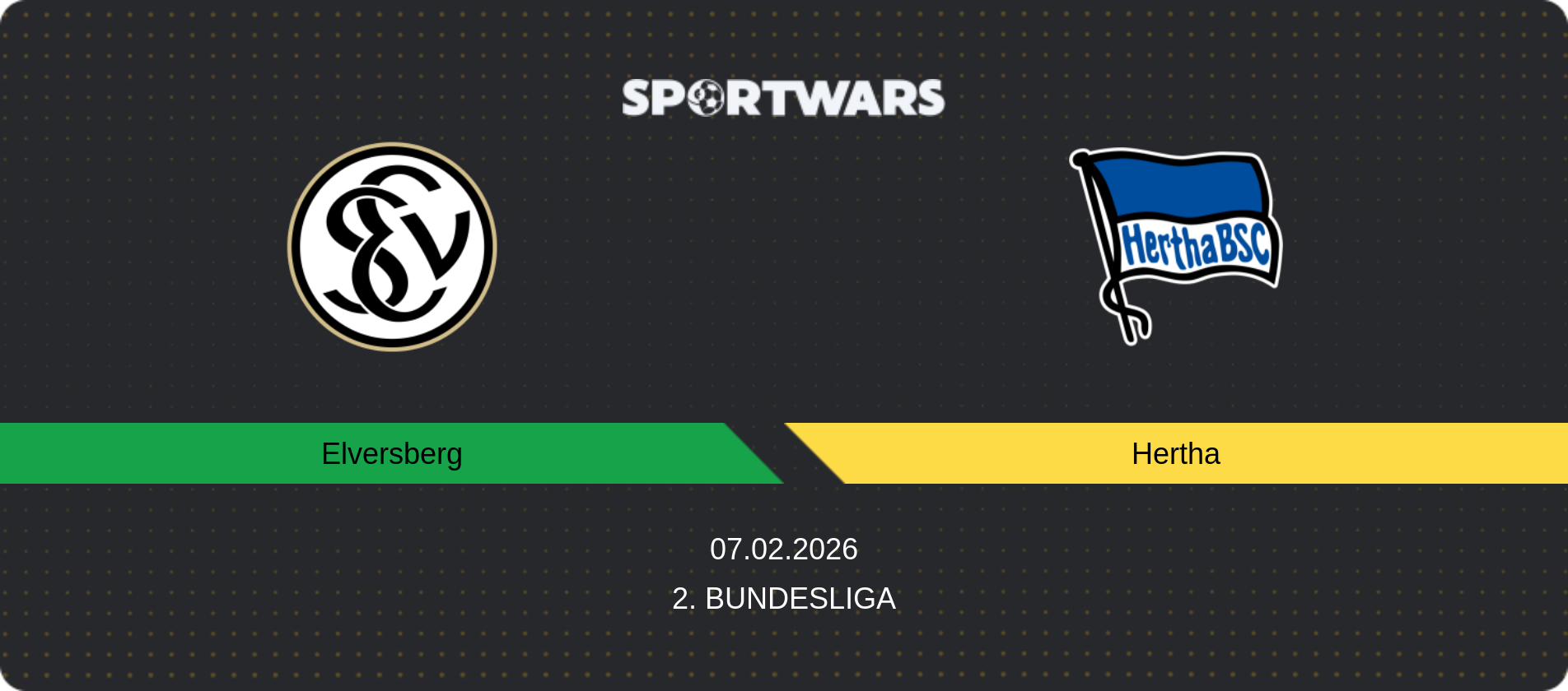 Match prediction Elversberg — Hertha, 2. Bundesliga, 07.02.2026