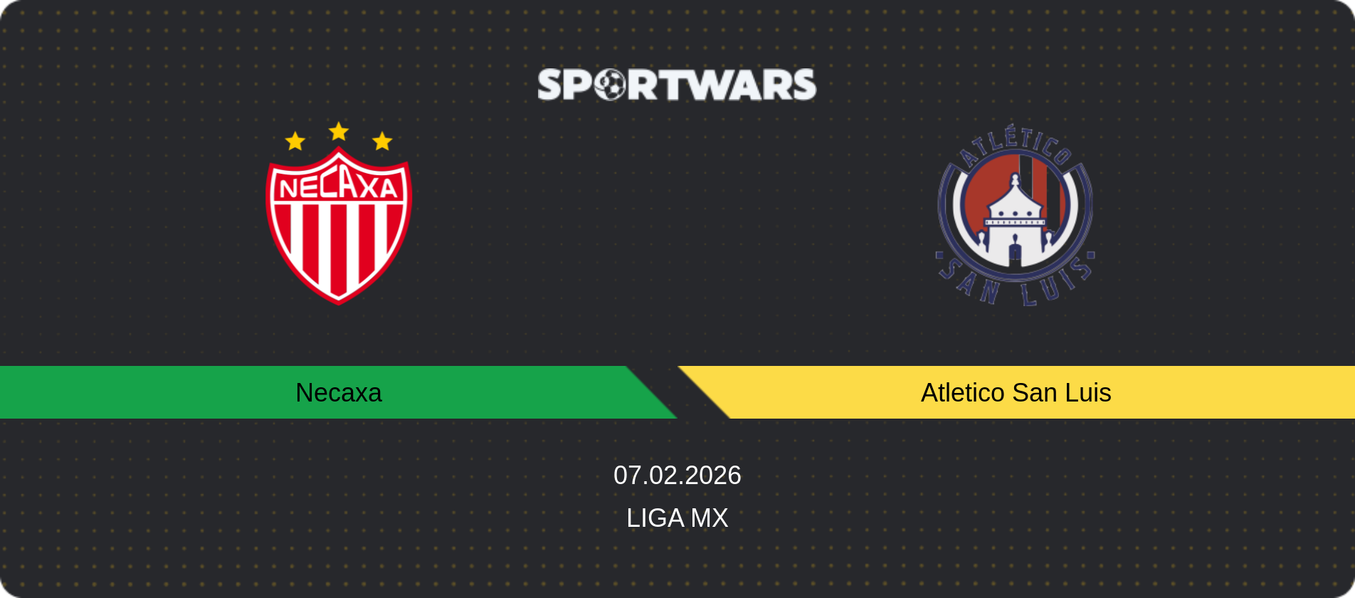 Match prediction Necaxa — Atletico San Luis, Liga MX, 07.02.2026