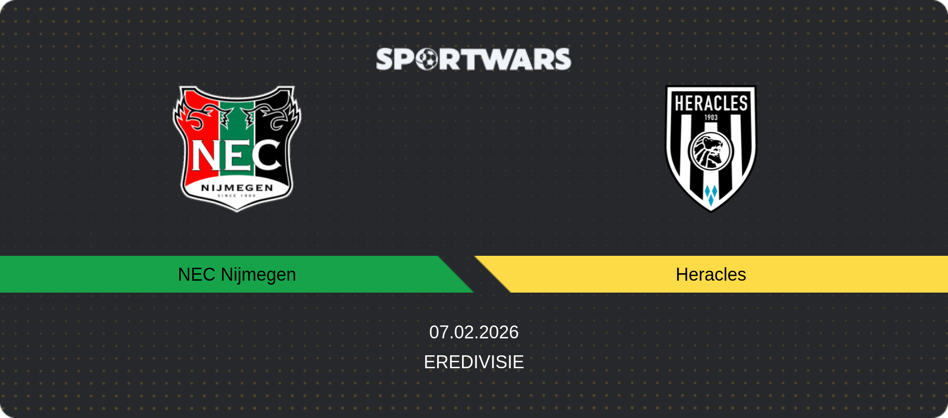 Match prediction NEC Nijmegen — Heracles, Eredivisie, 07.02.2026