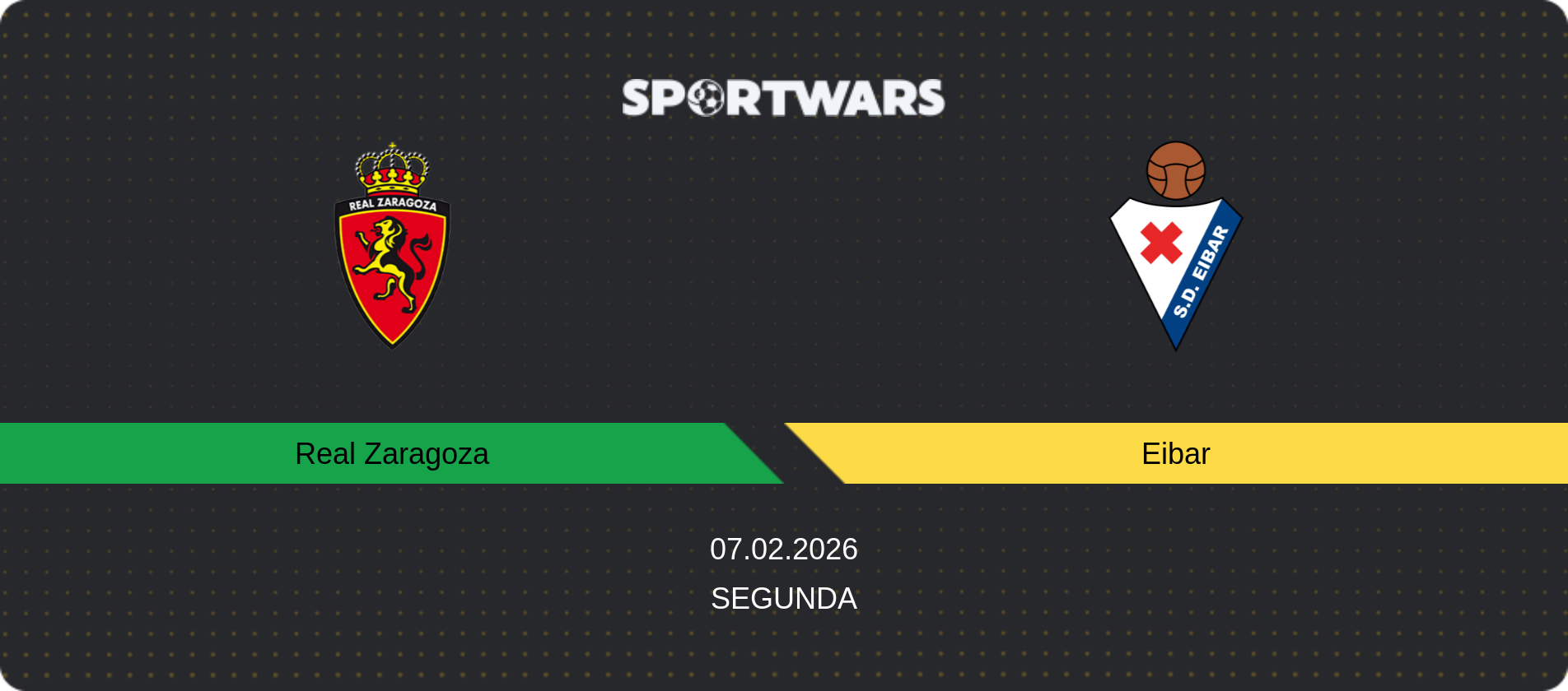 Match prediction Real Zaragoza — Eibar, Segunda, 07.02.2026