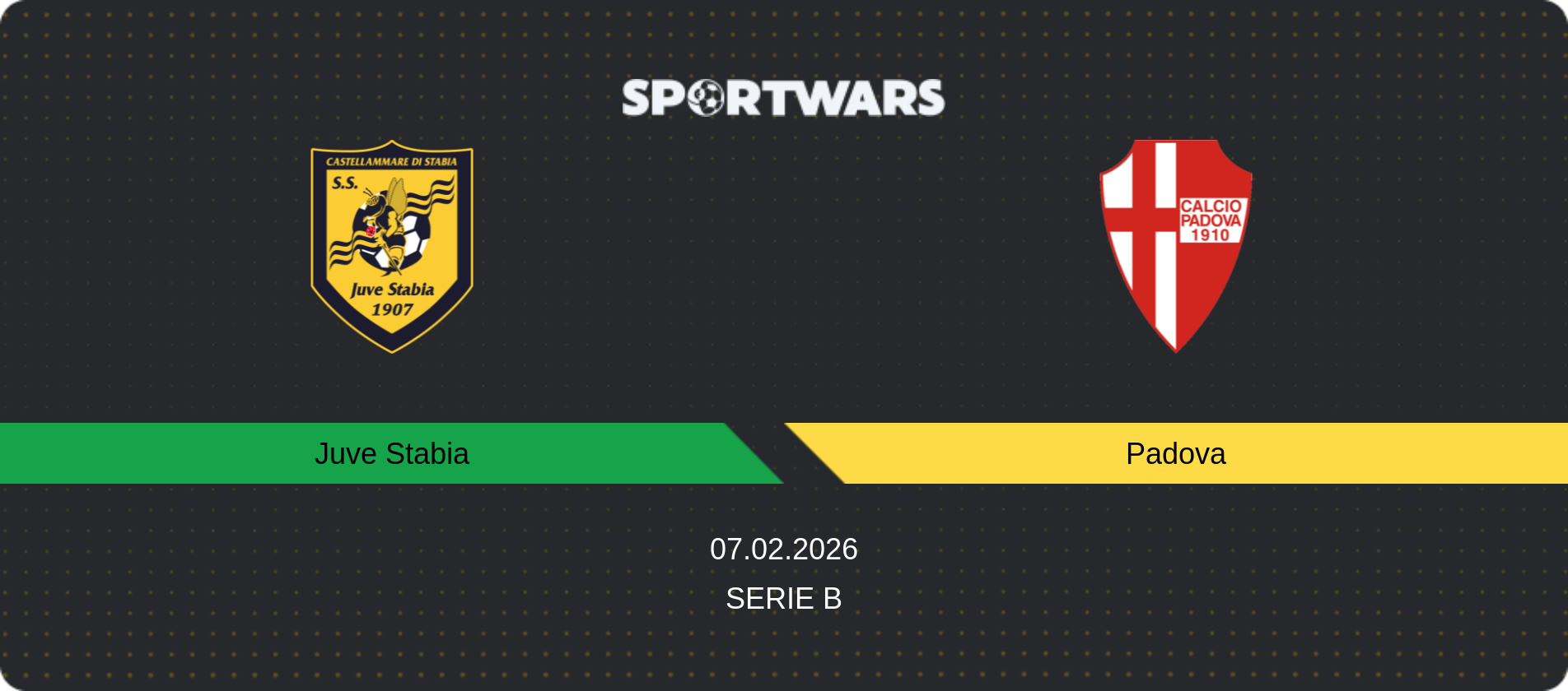 Match prediction Juve Stabia — Padova, Serie B, 07.02.2026
