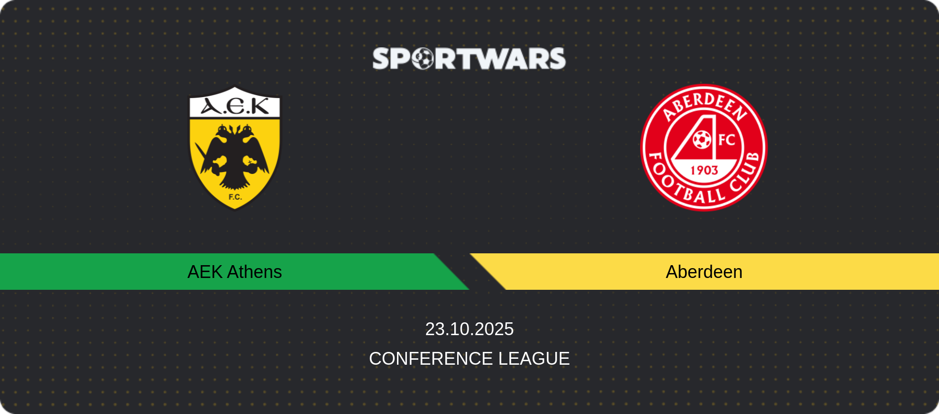 Match prediction AEK Athens — Aberdeen, Conference League, 23.10.2025
