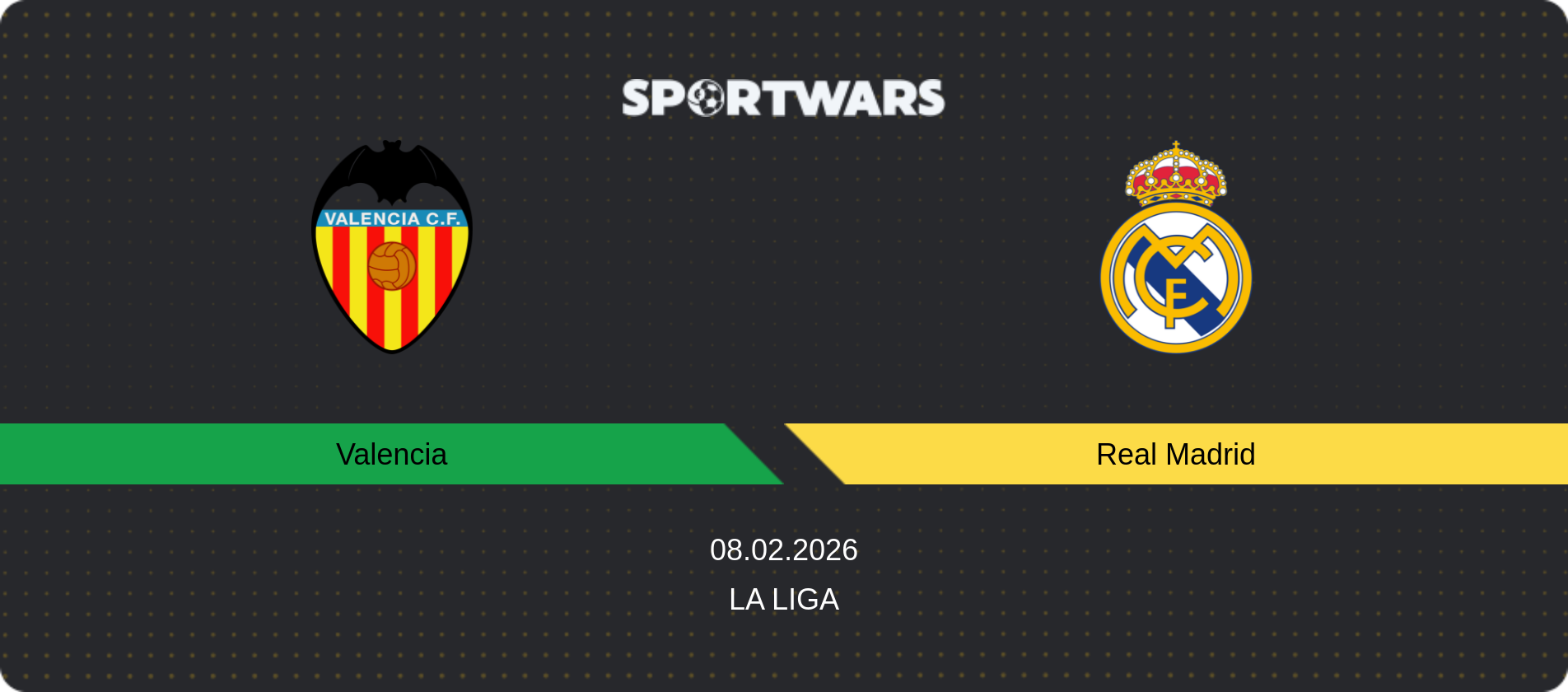 Match prediction Valencia — Real Madrid, La Liga, 08.02.2026