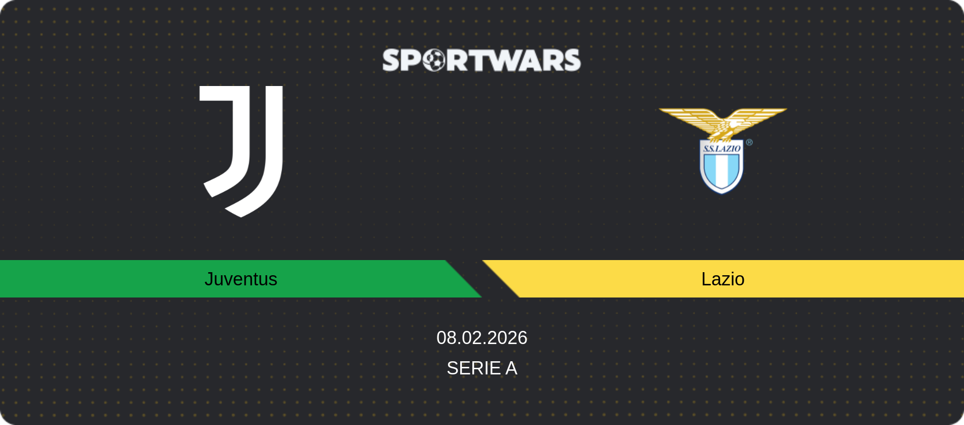 Match prediction Juventus — Lazio, Serie A, 08.02.2026