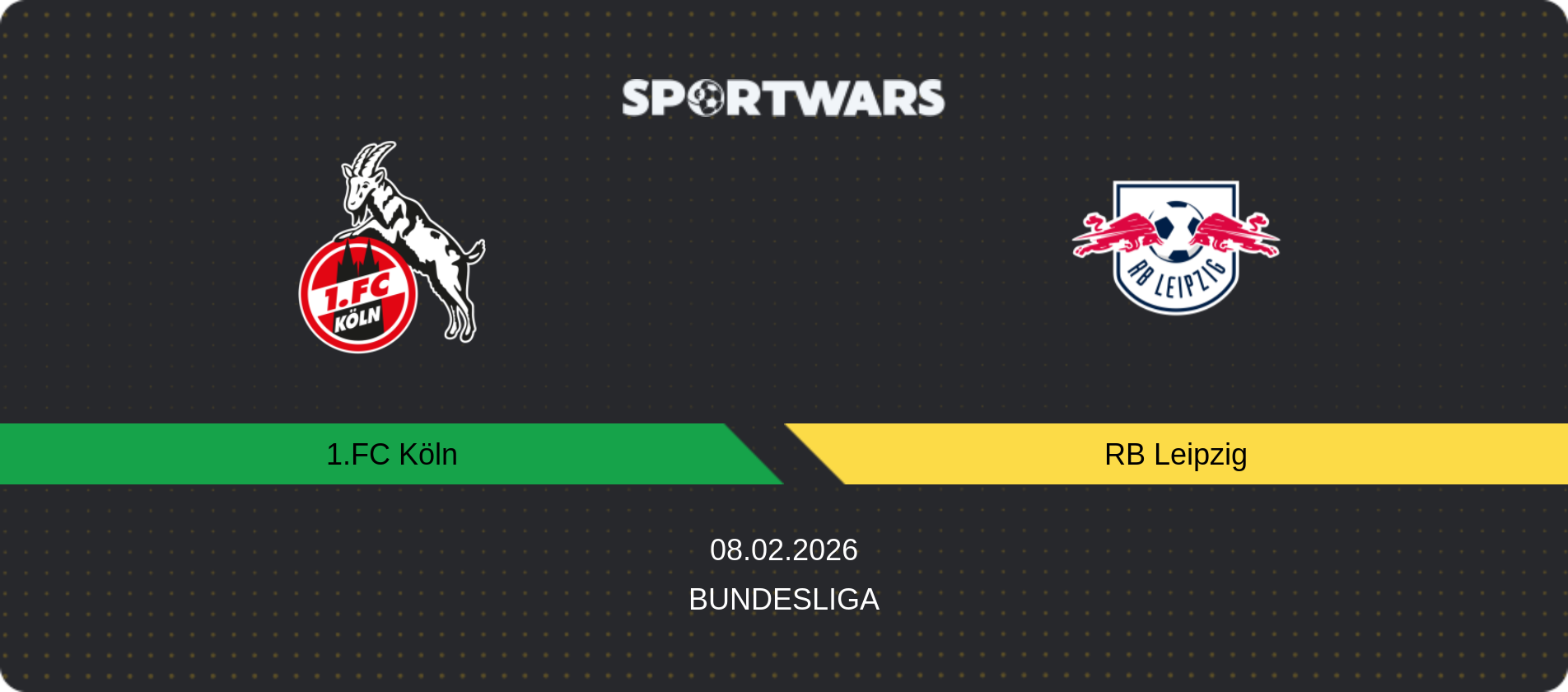 Match prediction 1.FC Köln — RB Leipzig, Bundesliga, 08.02.2026