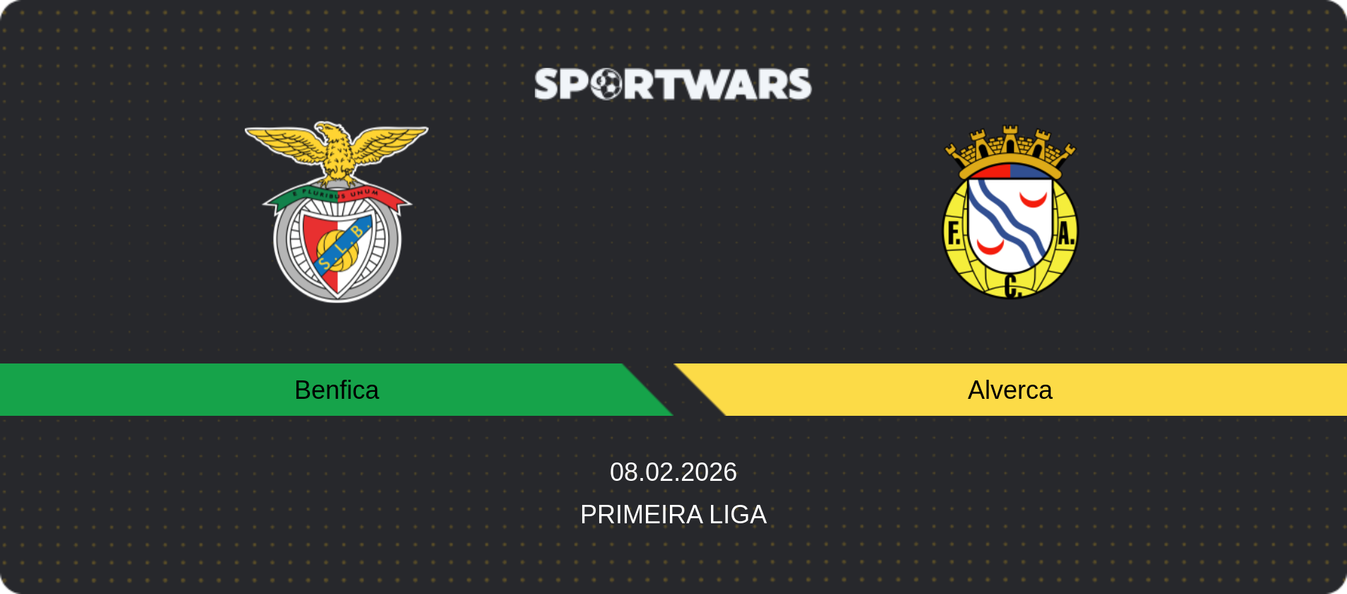 Match prediction Benfica — Alverca, Primeira Liga, 08.02.2026