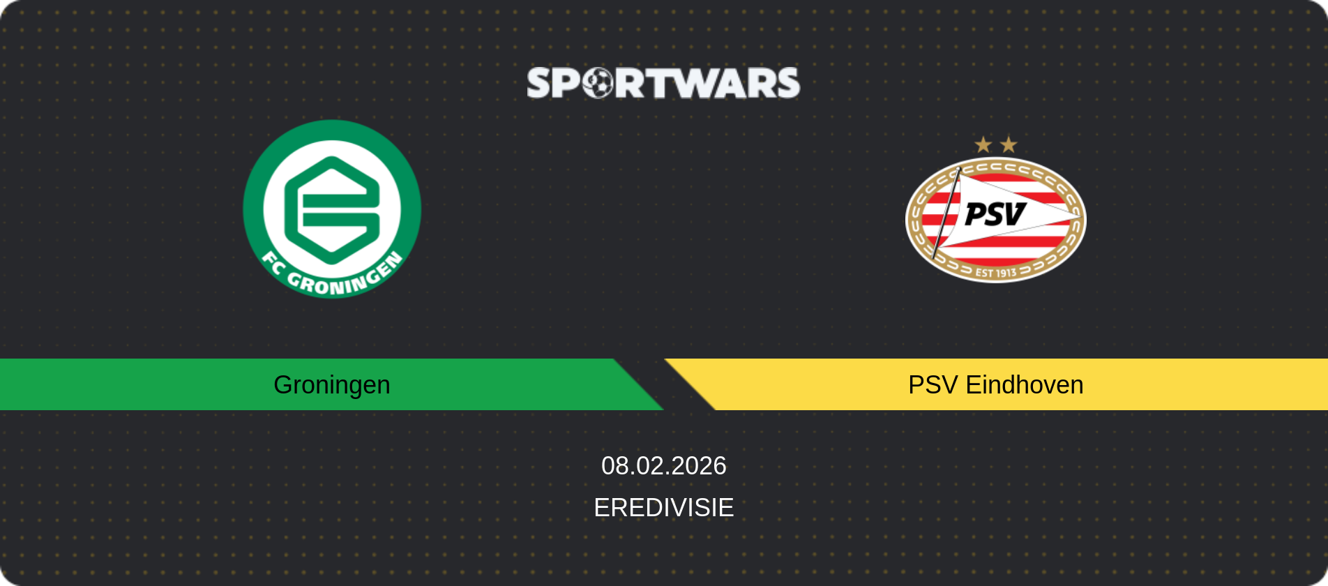 Match prediction Groningen — PSV Eindhoven, Eredivisie, 08.02.2026