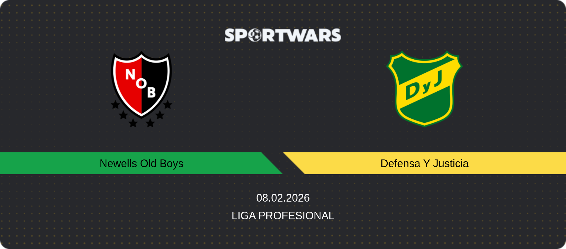 Match prediction Newells Old Boys — Defensa Y Justicia, Liga Profesional, 08.02.2026