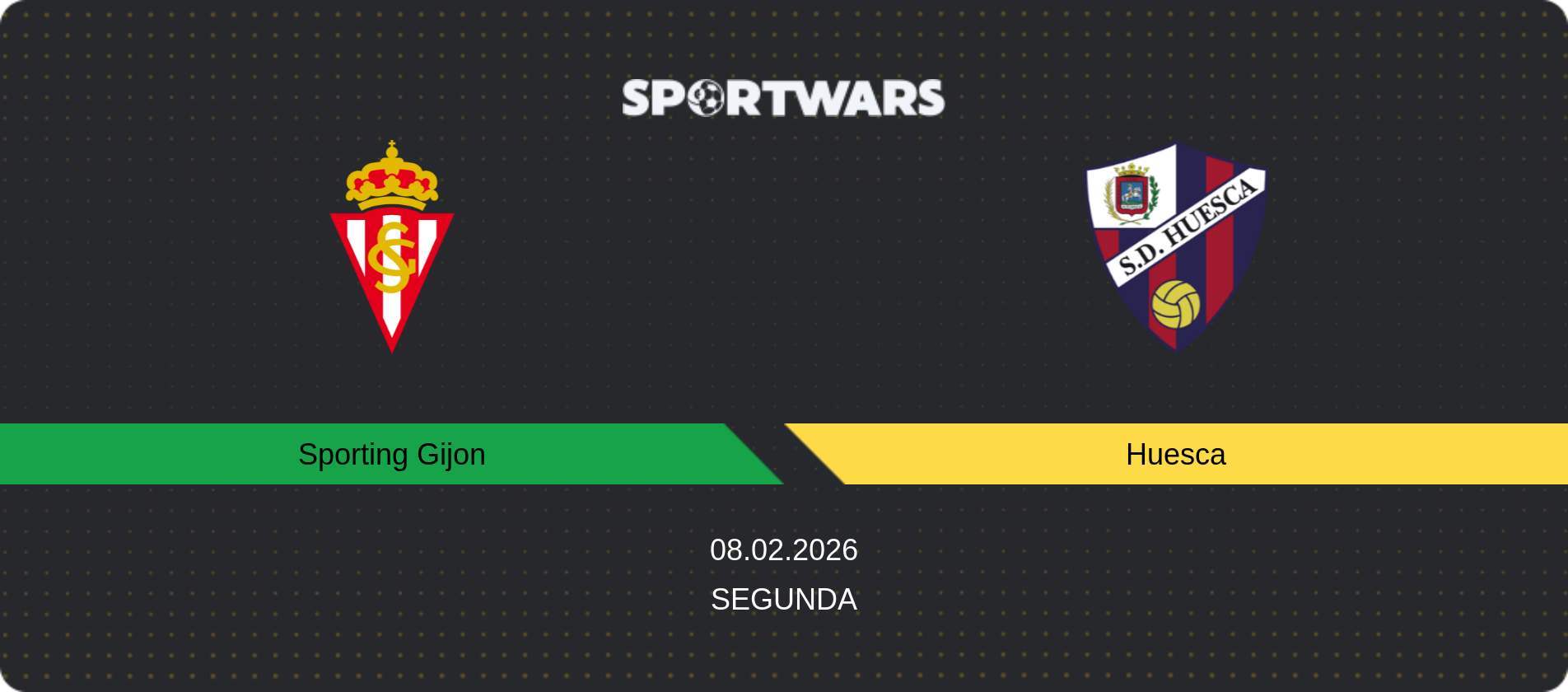 Match prediction Sporting Gijon — Huesca, Segunda, 08.02.2026