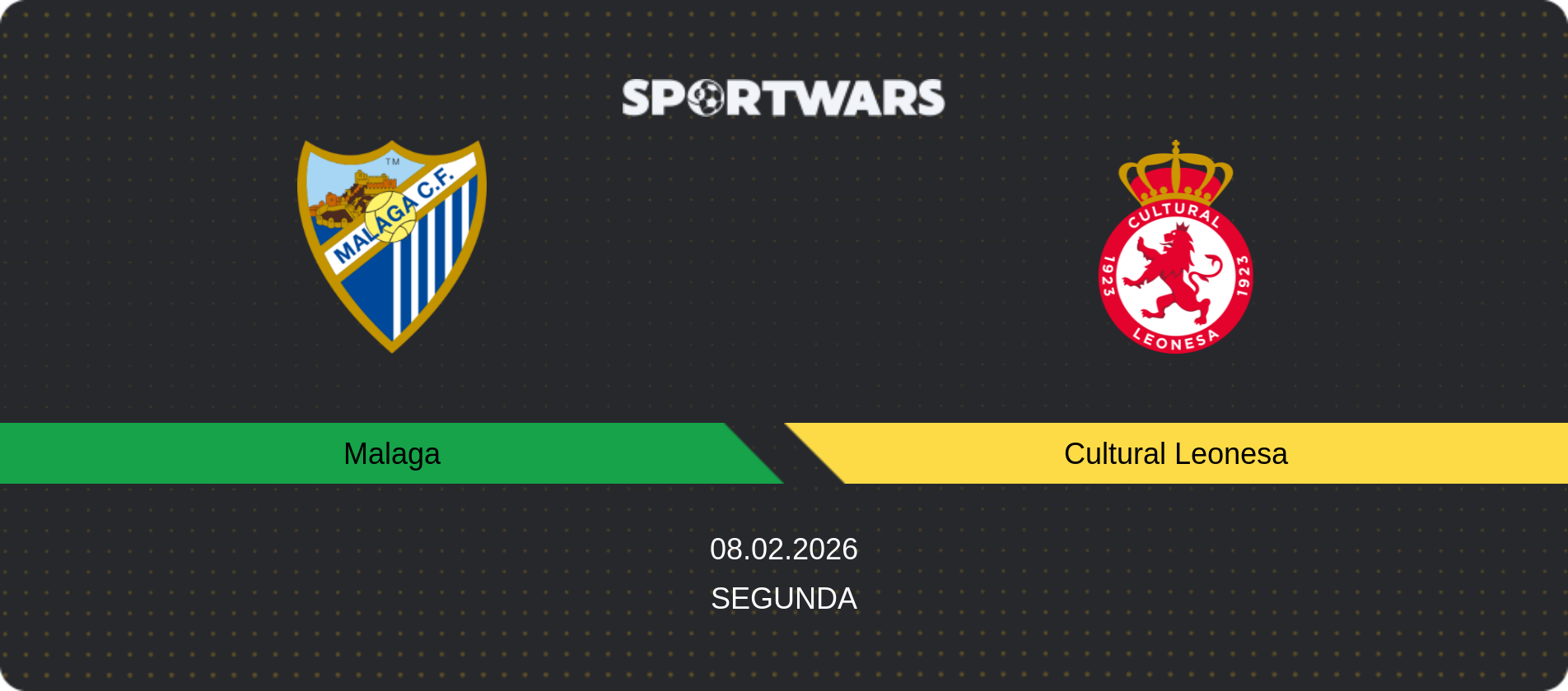 Match prediction Malaga — Cultural Leonesa, Segunda, 08.02.2026