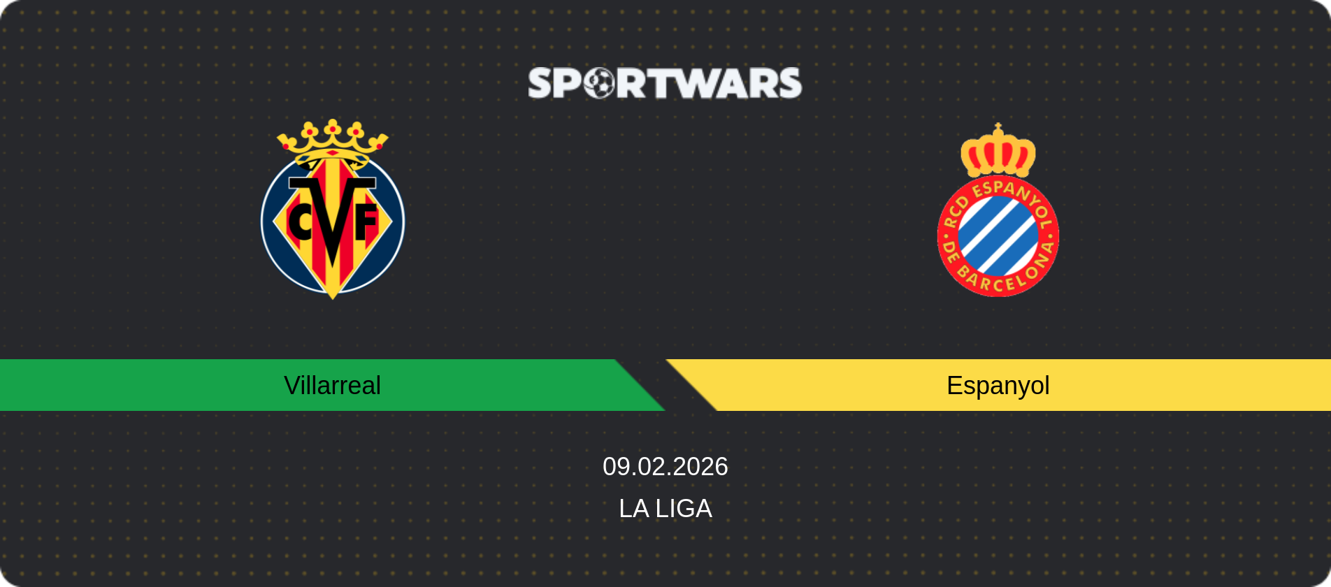 Match prediction Villarreal — Espanyol, La Liga, 09.02.2026