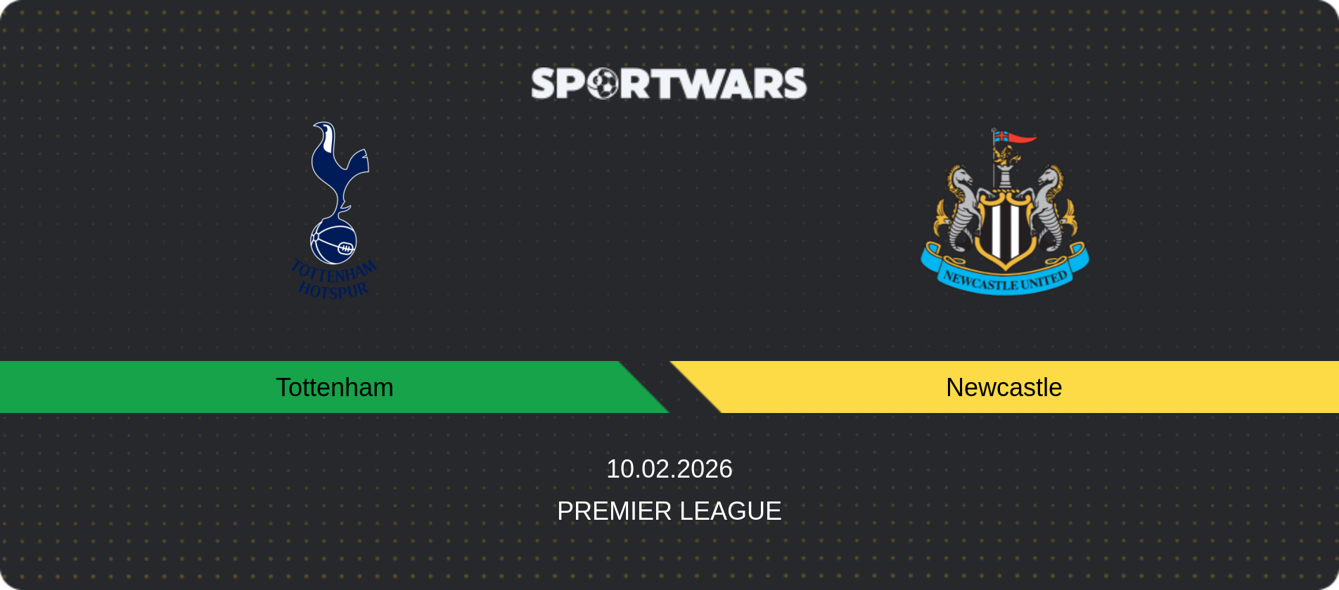 Match prediction Tottenham — Newcastle, Premier League, 10.02.2026