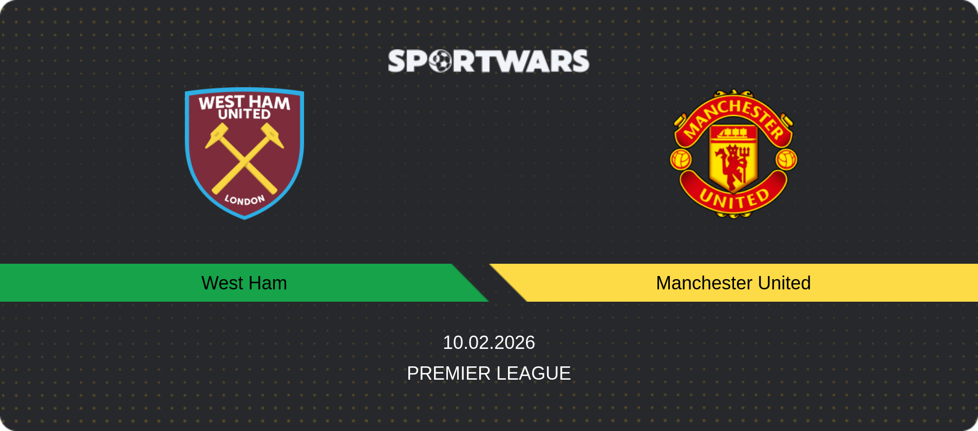 Match prediction West Ham — Manchester United, Premier League, 10.02.2026