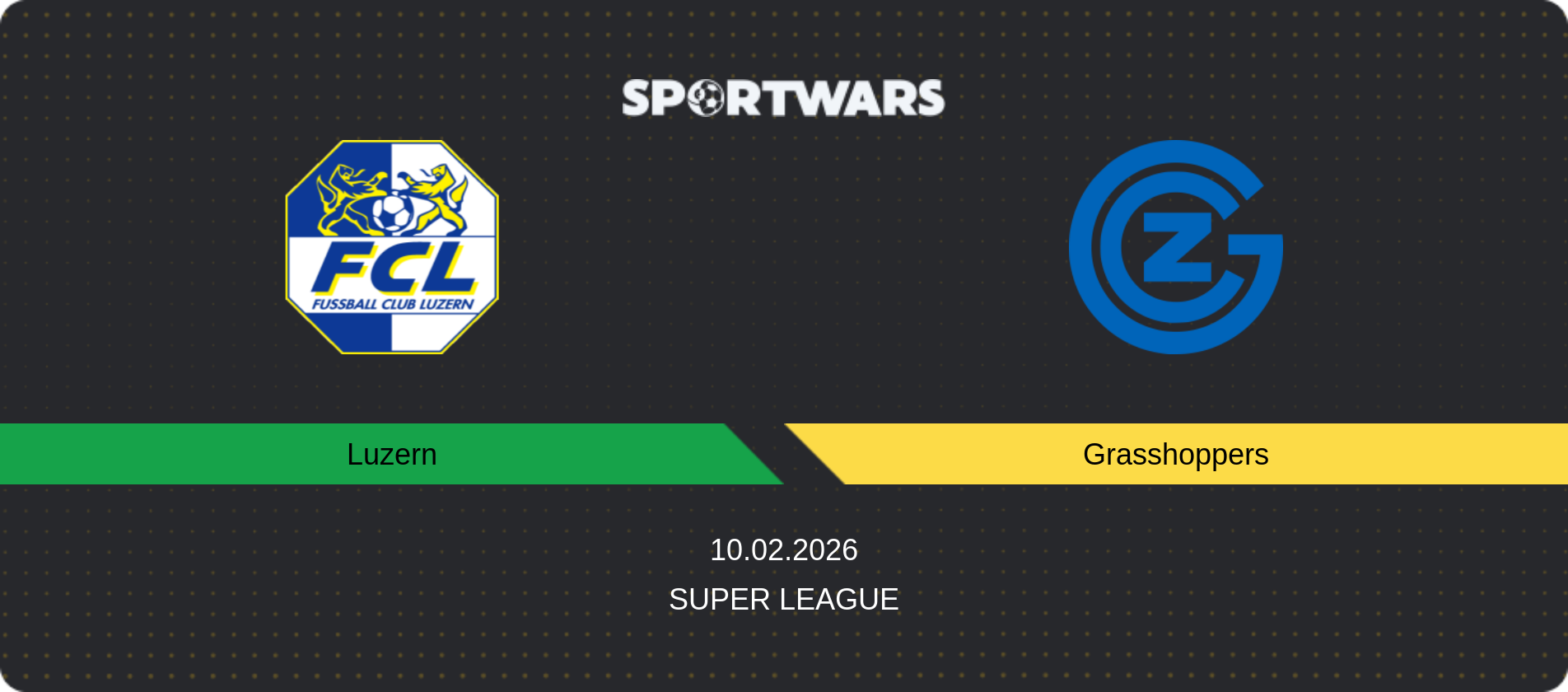 Match prediction Luzern — Grasshoppers, Super League, 10.02.2026