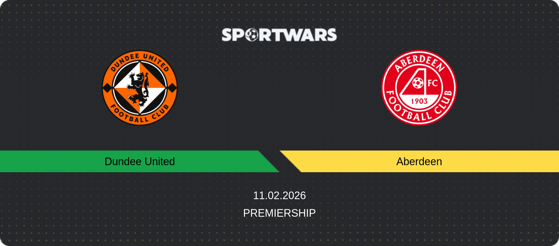 Match prediction Dundee United — Aberdeen, Premiership, 11.02.2026
