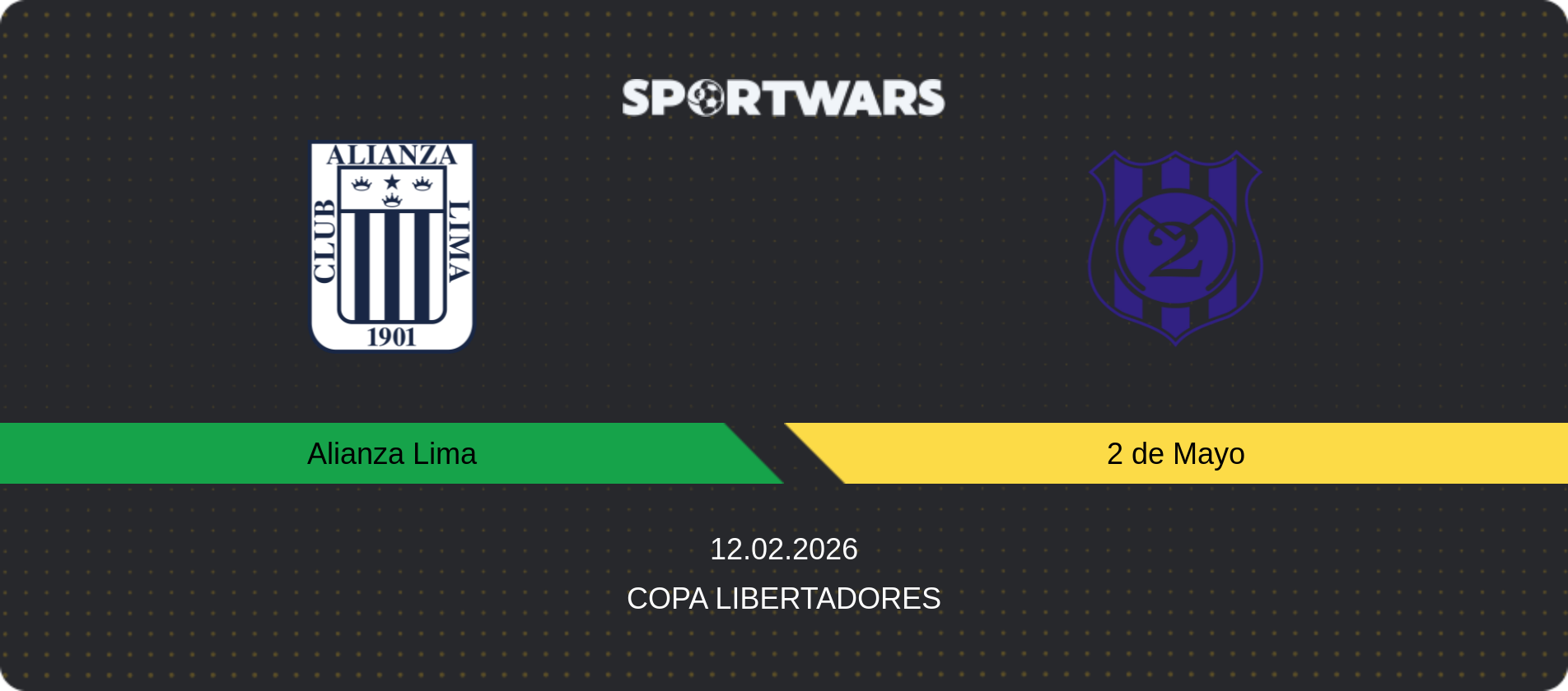 Match prediction Alianza Lima — 2 de Mayo, Copa Libertadores, 12.02.2026